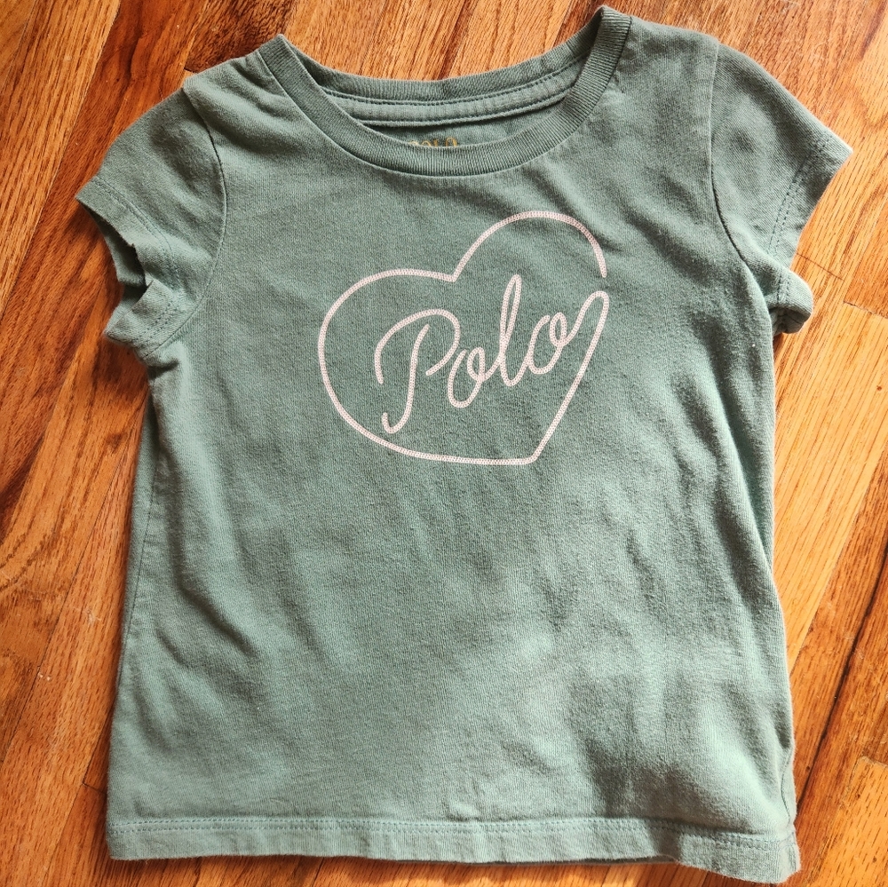 Polo by Ralph Lauren Kids Green Heart T-Shirt 3T